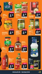 Gazetka promocyjna Netto - Woche 32 - Gazetka - ważna od 10.08 do 10.08.2024 - strona 11 - produkty: auer, bonduelle, develey, eis, elle, feinkost, gin, gurke, gurken, gurkensalat, ketchup, knorr, korn, Kühne, Kürbis, lachs, Langkornreis, olive, oliven, reis, salat, sauce, schlemmersauce, senf, Ti