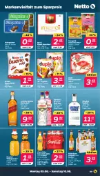 Gazetka promocyjna Netto - Woche 32 - Gazetka - ważna od 10.08 do 10.08.2024 - strona 9 - produkty: Absolut Vodka, coca-cola, cola, duplo, eis, fanta, flasche, früchte, gelee, gin, gordon, Gordon’s, granini, johnnie walker, Kinder, kinder bueno, köstritzer, merci, nuss, oder radler, pils, radler, reis, Schaumzucker, schogetten, Ti, vodka, zucker