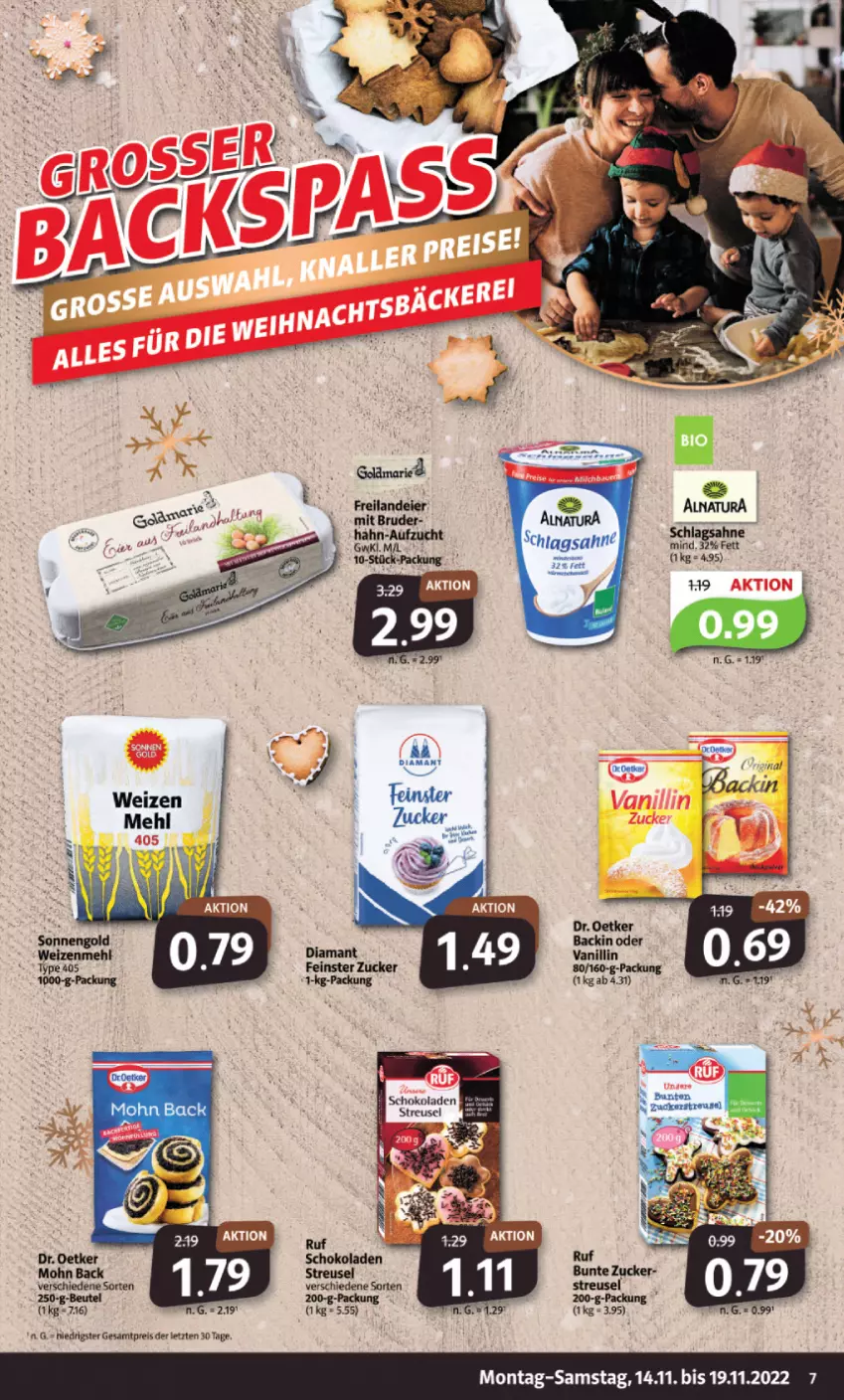 Aktueller Prospekt Markant - Prospekte - von 14.11 bis 19.11.2022 - strona 7 - produkty: beutel, Dr. Oetker, eier, eis, natur, reis, schoko, schokolade, schokoladen, ZTE, zucker