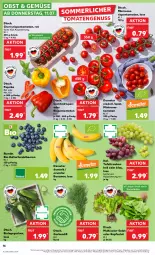 Gazetka promocyjna Kaufland - Prospekt - Gazetka - ważna od 17.07 do 17.07.2024 - strona 16 - produkty: angebot, ball, banane, bananen, beere, beeren, bio, cocktail, gurke, gurken, heidelbeere, heidelbeeren, kopfsalat, merl, nuss, obst, paprika, paprika rot, rispentomaten, rum, salat, Schal, Schale, tafeltrauben, Ti, tisch, tomate, tomaten, trauben, ZTE