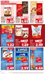 Gazetka promocyjna Kaufland - Prospekt - Gazetka - ważna od 17.07 do 17.07.2024 - strona 4 - produkty: angebot, beere, beeren, beutel, brombeere, brombeeren, Cap, capri-sun, creme, doppio passo, duplo, eier, frucht, fruchtsaft, fruchtsaftgetränk, getränk, haselnuss, Haselnusscreme, johannisbeere, Johannisbeeren, keks, kekse, Kinder, kinder bueno, Kinder Schokobons, kitkat, Kugel, lindor, lindt, lion, milch, nuss, nutella, passo, primitivo, riegel, rosato, saft, schoko, schokolade, schokoladen, schokoriegel, Ti, ZTE