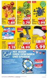 Gazetka promocyjna Kaufland - Prospekt - Gazetka - ważna od 17.07 do 17.07.2024 - strona 7 - produkty: actimel, akku, akku-bohrschrauber, angebot, angebote, auto, Babyspinat, Bau, baumwolle, beere, beeren, Bohrschrauber, cola, coupon, coupons, danone, die kaufland, drink, eis, erde, fleisch, gewinnspiel, gutschein, heidelbeere, heidelbeeren, joghur, joghurt, Joghurtdrink, kerze, ladegerät, milch, Nektar, nektarinen, nektarinen oder, oder pfirsiche, ohne akku und ladegerät, Parkside, pfirsich, pfirsiche, reis, rucola, rum, salat, Schal, Schale, sneaker, sneakersocken, socken, Spiele, spinat, Sushi, Tasche, taschen, Tchibo, telefon, Ti, tomate, tomaten, wolle, ZTE