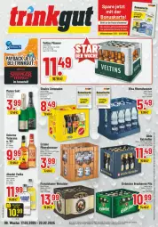 Gazetka promocyjna Trinkgut - Prospekte - Gazetka - ważna od 22.02 do 22.02.2025 - strona 1 - produkty: Absolut Vodka, Alwa, Bad, bier, eis, elle, flasche, franziskaner, limo, limonade, limonaden, mineralwasser, mumm, payback, pils, pilsener, sekt, sinalco, tee, Ti, veltins, veltins pilsener, vilsa, vodka, wasser, weissbier