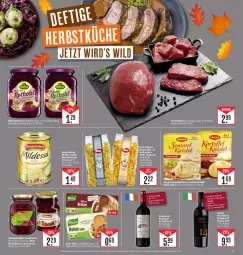 Gazetka promocyjna E Center - Angebote der Woche - Gazetka - ważna od 30.09 do 30.09.2023 - strona 23 - produkty: auer, beere, beeren, braten, cranberries, eis, flasche, fleisch, gin, gulasch, Hausmacher, hengstenberg, kartoffel, Kartoffelknödel, Käse, Knödel, knorr, Kraut, küche, Kühne, lion, mac, maggi, odenwald, primitivo, Ragout, reis, Ria, riserva, rotkohl, Sauerkraut, Semmel, Semmelknödel, Soße, steak, steaks, teigwaren, Ti, wein, Weinsauerkraut, Wild, ZTE