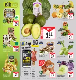 Gazetka promocyjna E Center - Angebote der Woche - Gazetka - ważna od 30.09 do 30.09.2023 - strona 4 - produkty: angebot, angebote, avocado, avocados, bio, braun, champignon, champignons, champignons braun, coupon, coupons, decke, deka, deutschlandcard, edeka bio, eis, gewinnspiel, kartoffel, kartoffeln, kiwi, kohlrabi, korb, Kraut, Kürbis, nuss, obst, rabatt-coupon, reis, Schal, Schale, speisekartoffeln, Spiele, suppe, suppen, Ti, und gemüse, würfel, ZTE, zwiebel, zwiebeln