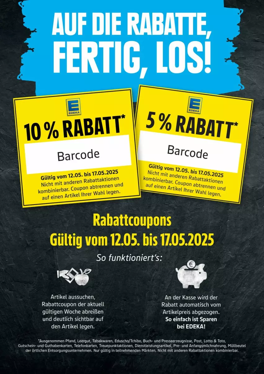 Aktueller Prospekt Edeka - Prospekte - von 12.05 bis 17.05.2025 - strona 22 - produkty: auto, Brei, buch, coupon, deka, eduscho, eis, gutschein, reis, Tchibo, Ti, tisch