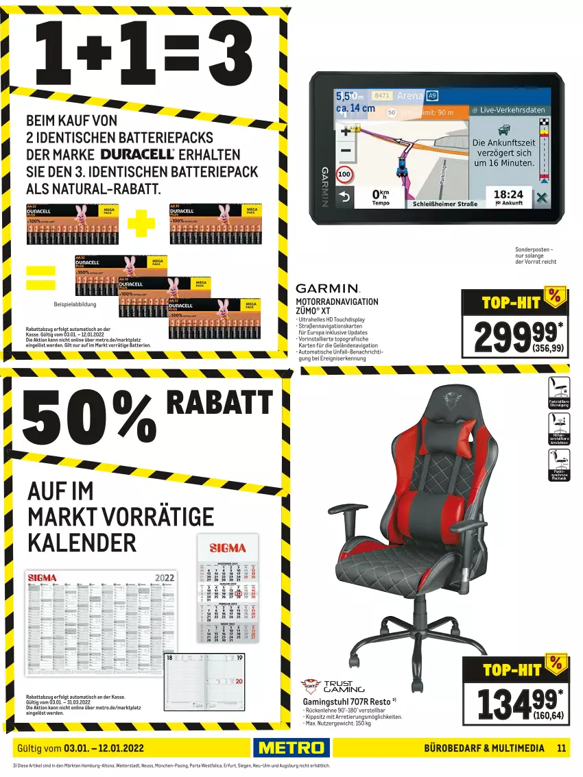 Aktueller Prospekt Metro - NonFood - von 03.01 bis 12.01.2022 - strona 11 - produkty: armlehnen, auto, batterie, batterien, beispielabbildung, eis, elle, erde, fisch, fische, LG, Metro, natur, natura, rückenlehne, sonderposten, stuhl, Ti, tisch