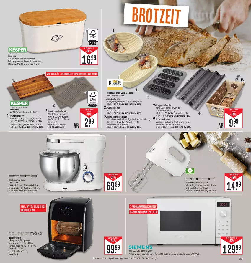 Aktueller Prospekt Edeka - Angebote der Woche - von 25.09 bis 30.09.2023 - strona 33 - produkty: auer, auto, Backform, Backzubehör, baguette, Behälter, bio, Brettchen, brot, edelstahl, eis, elle, Gärkörbchen, garraum, grill, handmixer, Holz, korb, Körbchen, küche, Küchen, küchenmaschine, mikrowelle, Mixer, Ofen, rwe, Schneebesen, schneidebrett, Spritzschutz, teller, Ti, timer, Tranchierbrett