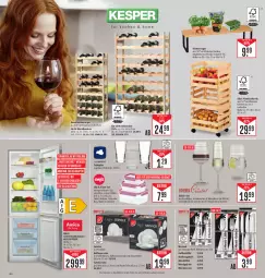 Gazetka promocyjna Edeka - Angebote der Woche - Gazetka - ważna od 30.09 do 30.09.2023 - strona 32 - produkty: Babynahrung, bambus, beleuchtung, besteck, dessert, Dessertteller, edelstahl, elle, flasche, gabel, gefrierkombination, Germ, Gläser, himbeer, Holz, kaffee, Kaffeetassen, küche, kuchen, Küchen, Küchenregal, led-beleuchtung, LG, Löffel, messer, Mode, obst, regal, schubladen, sekt, Sport, tasse, teller, Ti, trinkglas, türanschlag wechselbar, wein, Weingläser