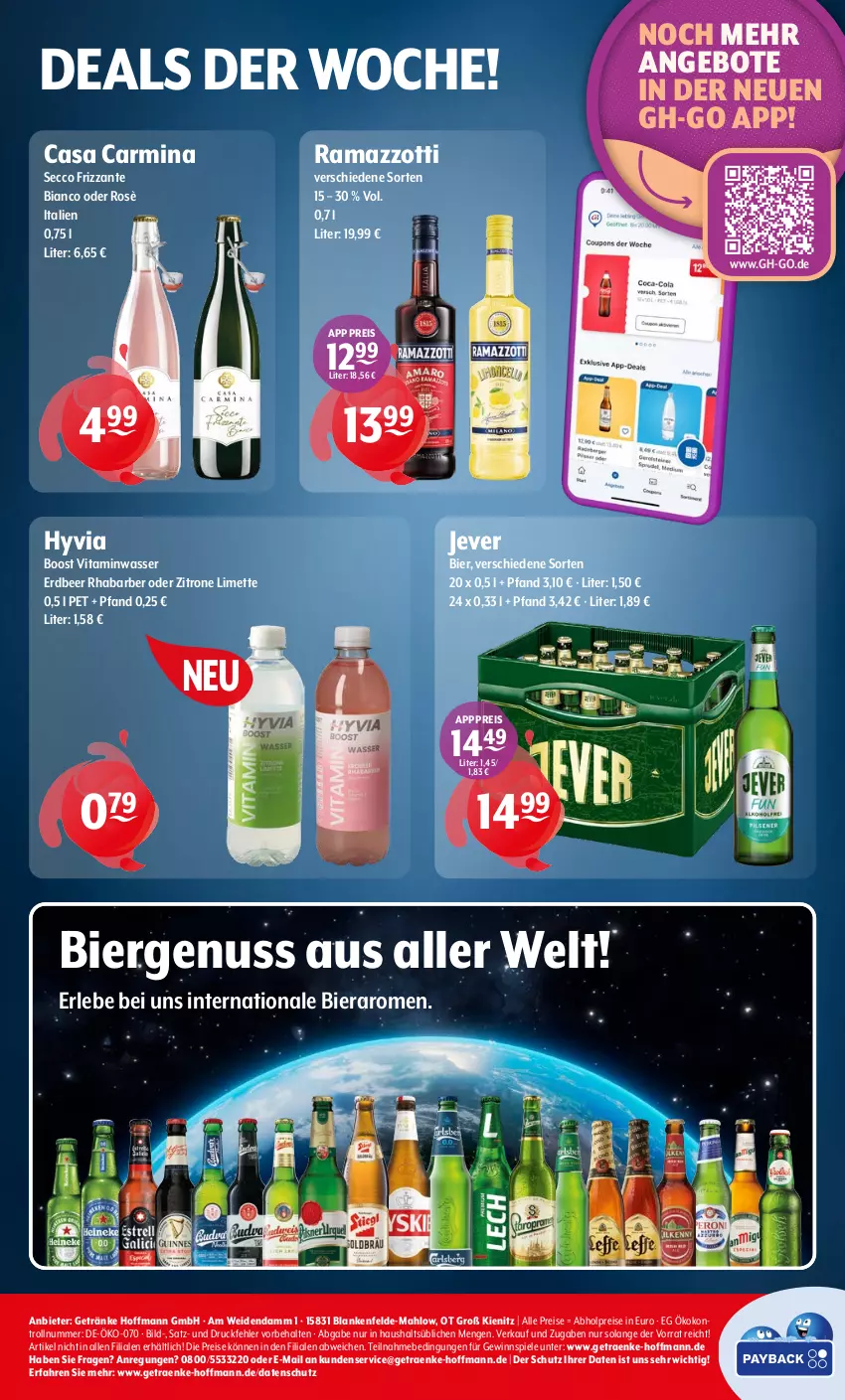 Aktueller Prospekt Getraenke Hoffmann - Prospekte - von 29.12.2026 bis 03.01.2027 - strona 8 - produkty: abholpreise, angebot, angebote, bier, ecco, eis, frizzante, getränk, getränke, gewinnspiel, jever, limette, Mett, nuss, rama, ramazzott, ramazzotti, reis, rhabarber, Spiele, Ti, vita, wasser, zitrone, zott