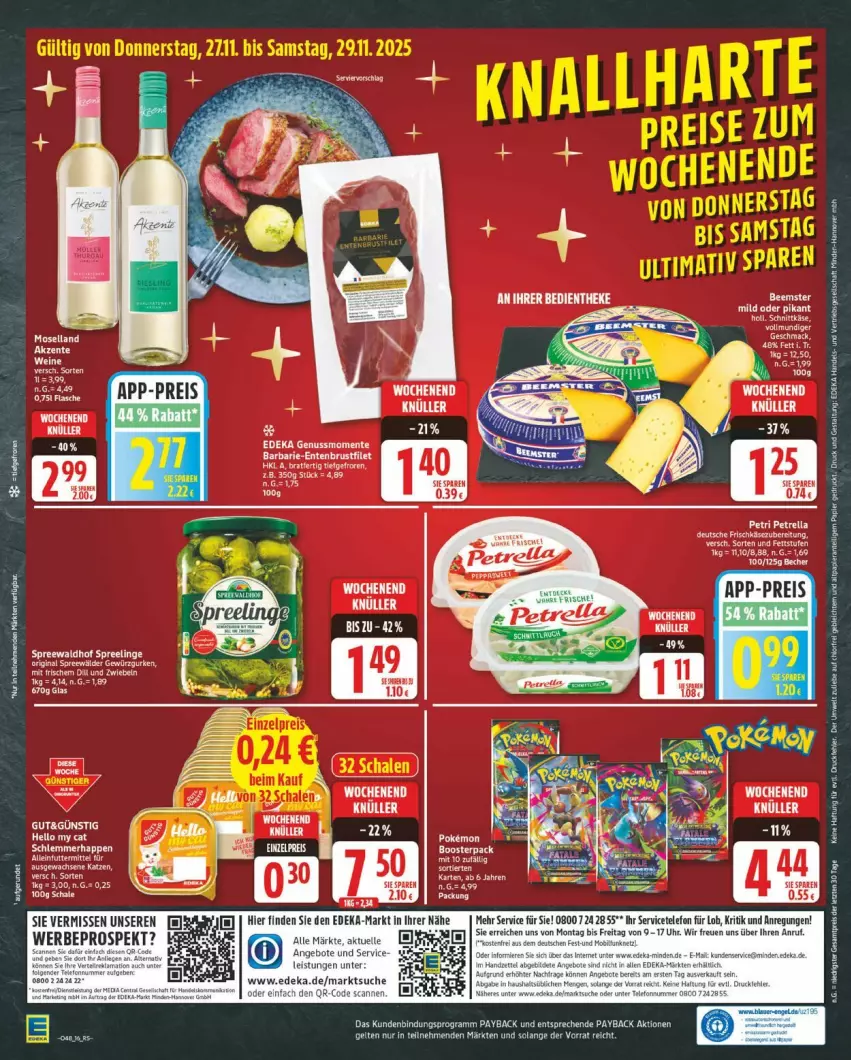 Aktueller Prospekt Edeka - Prospekte - von 24.11 bis 29.11.2025 - strona 16 - produkty: aeg, Becher, brustfilet, deka, eis, elle, ente, Entenbrust, filet, LG, nuss, petrella, reis, rel, tee, telefon, Ti, uhr