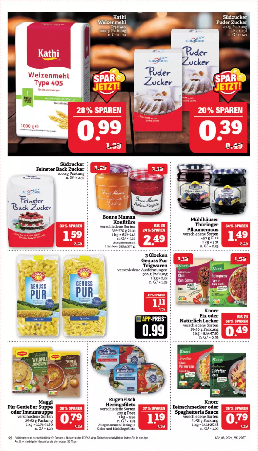 Aktueller Prospekt Marktkauf - Prospekt - von 04.02 bis 10.02.2024 - strona 22 - produkty: aktionspreis, deka, eis, filet, filets, gelee, hering, himbeer, knorr, konfitüre, nuss, pflaume, pflaumen, pflaumenmus, reis, Ria, ring, sauce, südzucker, suppe, Ti, ZTE, zucker