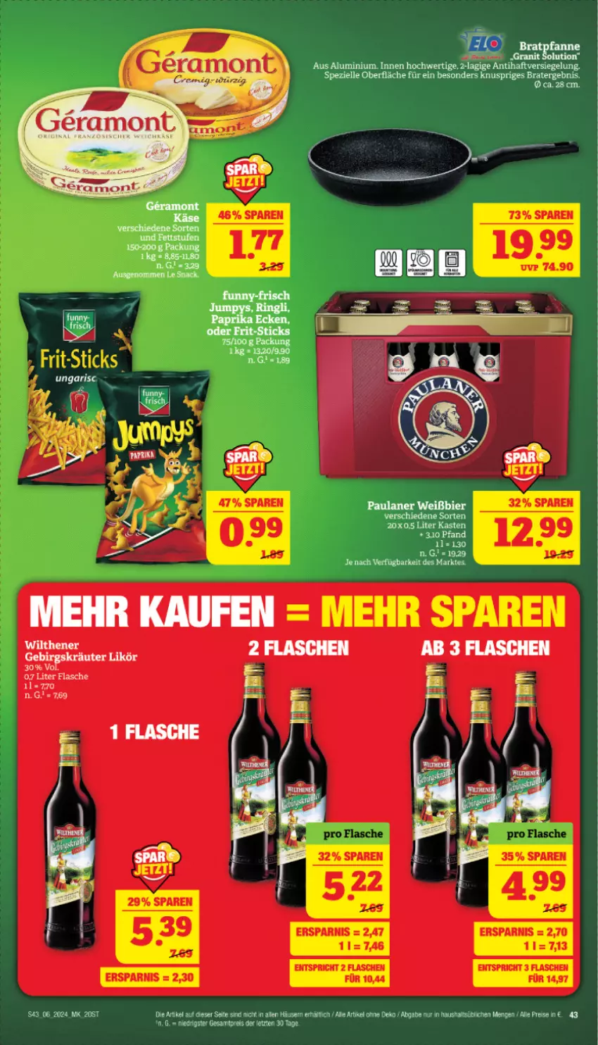 Aktueller Prospekt Marktkauf - Prospekt - von 04.02 bis 10.02.2024 - strona 43 - produkty: bier, bratpfanne, eis, elle, flasche, HP, Paula, paulaner, pfanne, reis, Spezi, Ti, wilthener