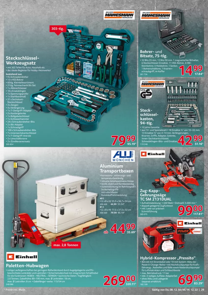 Aktueller Prospekt Selgros - Nonfood - von 08.12 bis 14.12.2022 - strona 29 - produkty: werkzeug, werkzeuge