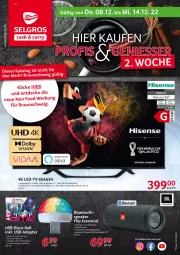 Gazetka promocyjna Selgros - Nonfood - Gazetka - ważna od 14.12 do 14.12.2022 - strona 1 - produkty: adapter, alexa, braun, decke, eis, HDMI, hisense, kopfhörer, Kugel, LG, reis, Ti, usb, wasser