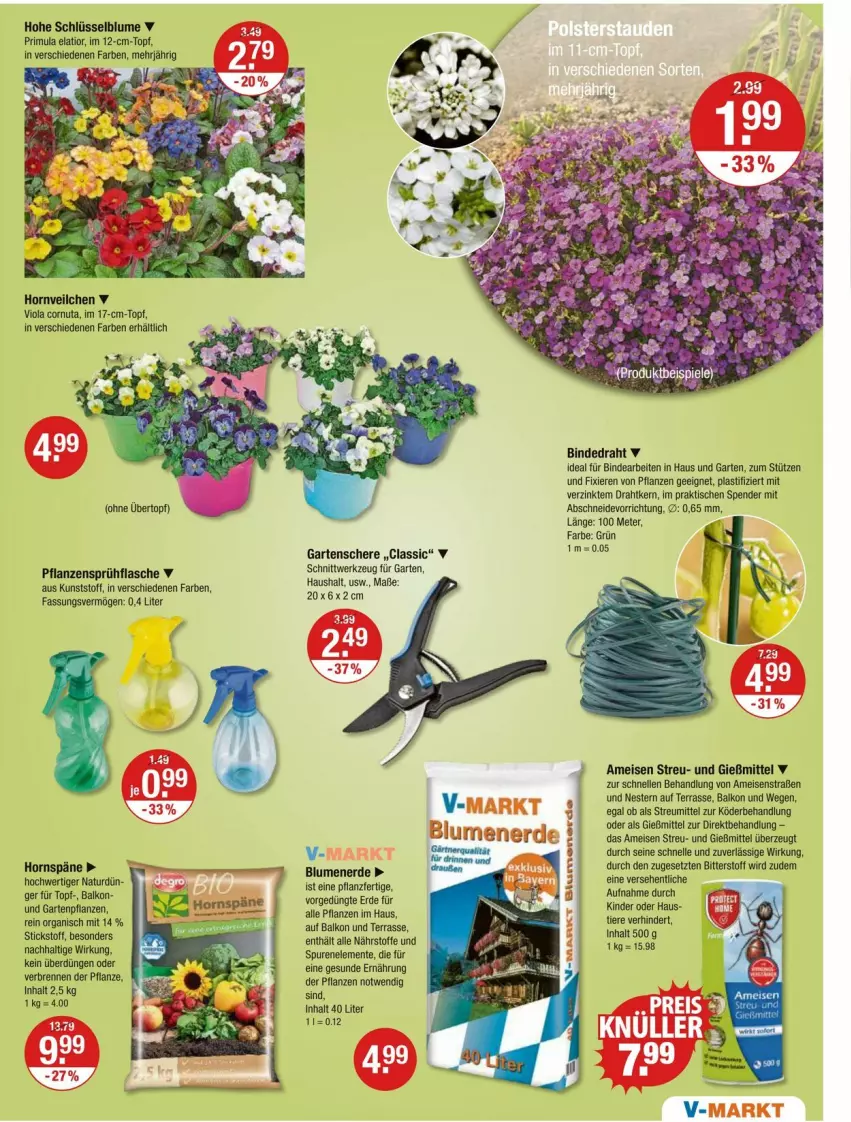 Aktueller Prospekt Vmarkt - Prospekte - von 29.02 bis 06.03.2024 - strona 17 - produkty: asti, blume, Draht, eis, elle, ente, erde, flasche, Garten, Gartenpflanze, Gartenschere, pflanze, pflanzen, Schere, sprühflasche, Ti, Tiere, tisch, topf, werkzeug, ZTE