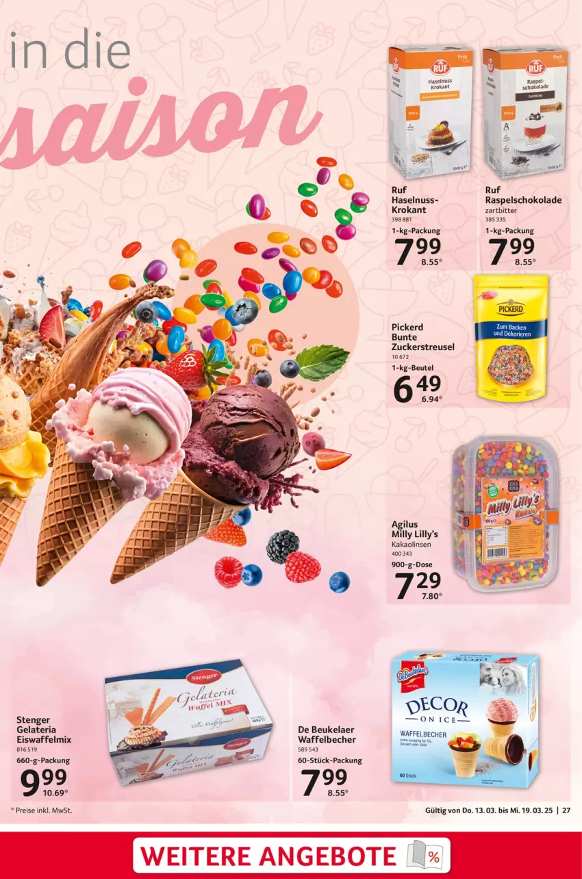 Aktueller Prospekt Selgros - Food - von 13.03 bis 19.03.2025 - strona 27 - produkty: angebot, angebote, Becher, de beukelaer, dessert, eis, haselnuss, kakao, likör, linsen, nuss, reis, Ria, schoko, schokolade, Ti, zucker