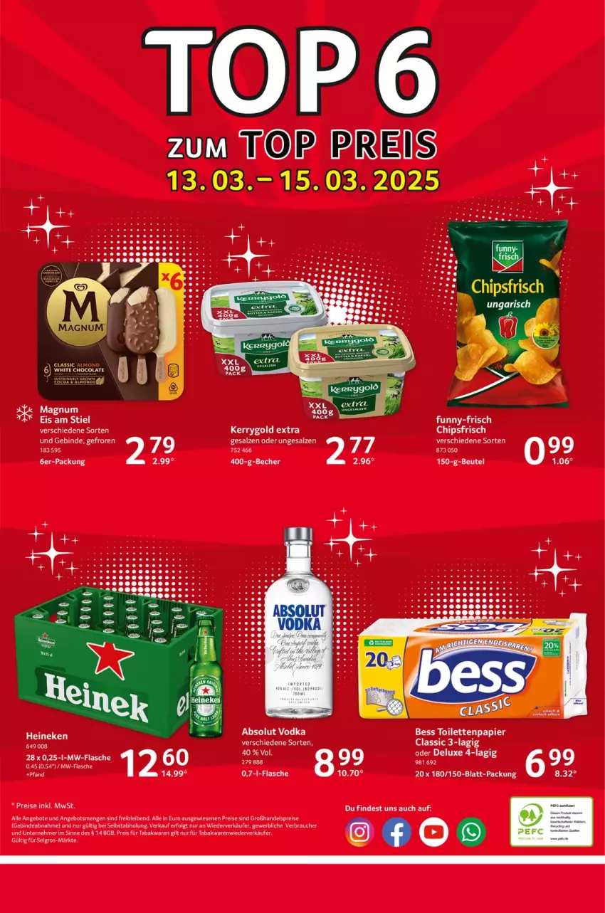 Aktueller Prospekt Selgros - Food - von 13.03 bis 19.03.2025 - strona 32 - produkty: angebot, angebote, Becher, beutel, chips, chipsfrisch, eis, flasche, funny-frisch, LG, magnum, mw-flasche, papier, Rauch, reis, salz, Ti, toilettenpapier