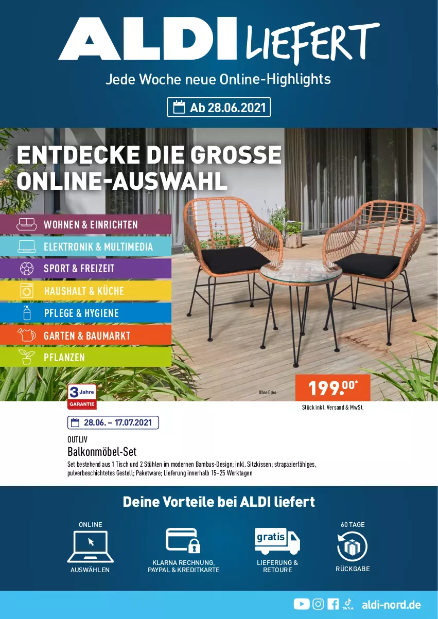 Aktueller Prospekt Aldi Nord - Aldi-Liefert - von 28.06 bis 17.07.2021 - strona 1