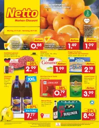 Gazetka promocyjna Netto Marken-Discount - Filial-Angebote - Gazetka - ważna od 26.11 do 26.11.2022 - strona 1 - produkty: angebot, berliner, bestpreis, butter, clementinen, eis, fleisch, géramont, Glühwein, hackfleisch, hackfleisch gemischt, jacobs, joghur, joghurt, kaffee, meggle, ndk, orange, orangen, pils, pilsner, reis, rind, ritter, ritter sport, schwein, Sport, Streichzart, Ti, wein, zitrone, zitronen, ZTE, zucker