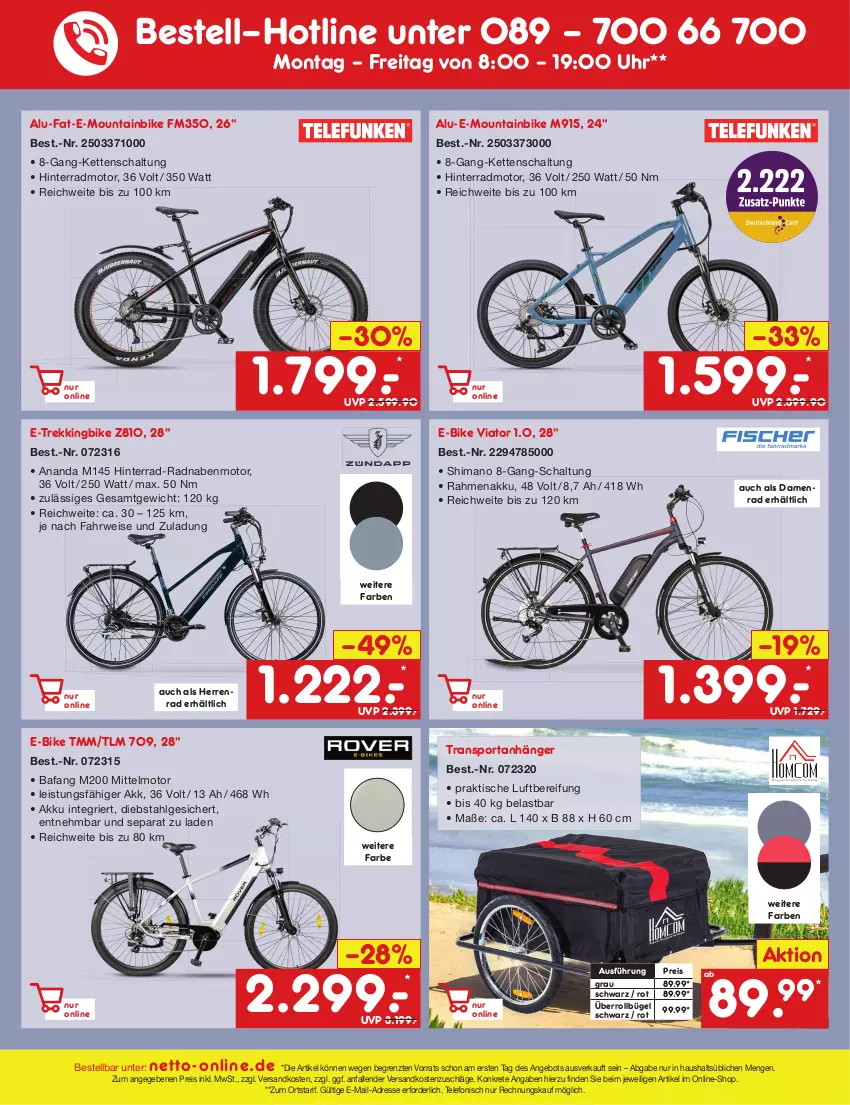 Aktueller Prospekt Netto Marken-Discount - Filial-Angebote - von 10.07 bis 15.07.2023 - strona 47 - produkty: akku, angebot, Anhänger, bügel, E-Bike, eis, Kette, LG, Mountainbike, ndk, reis, rwe, Schal, shimano, Sport, telefon, Ti, tisch, uhr, ZTE