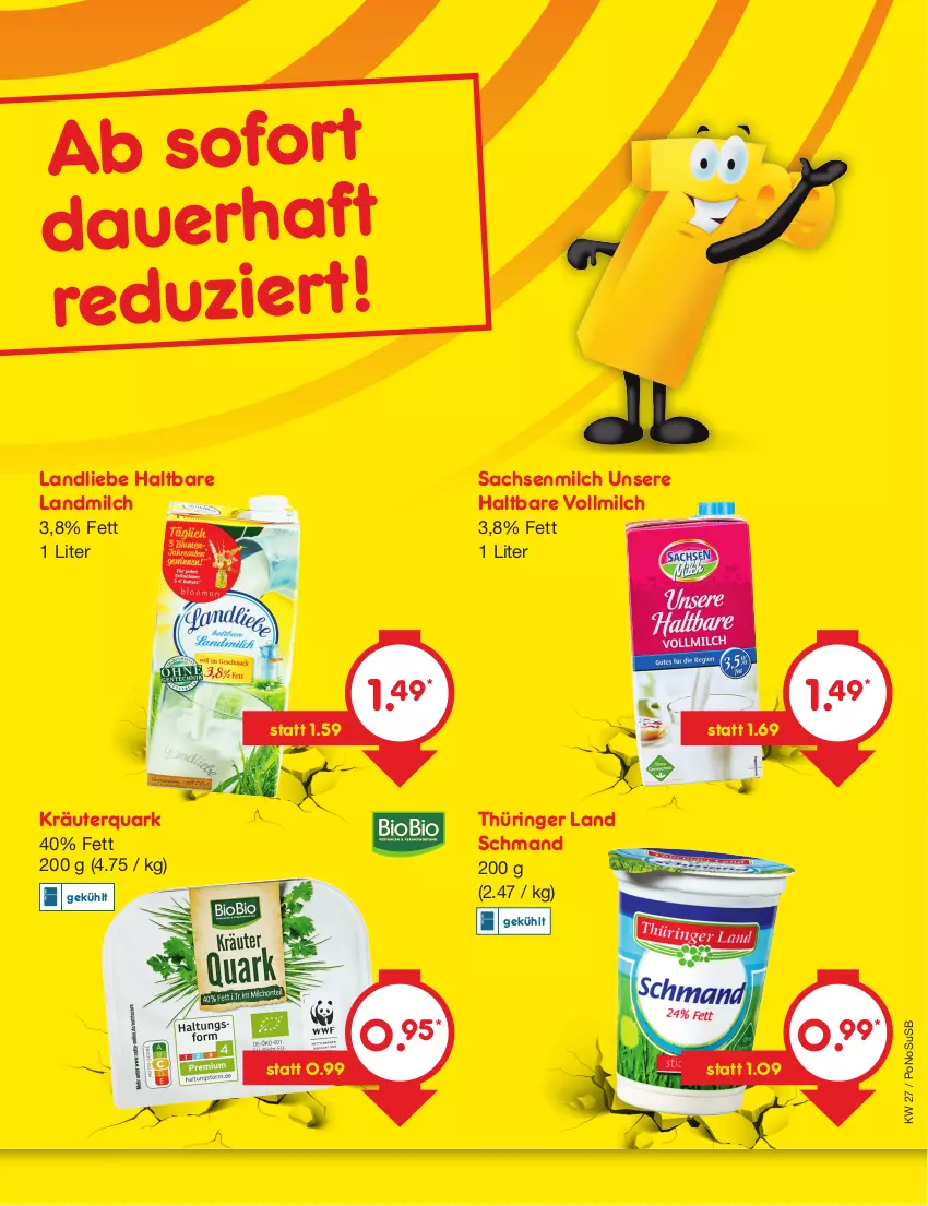 Aktueller Prospekt Netto Marken-Discount - Filial-Angebote - von 10.07 bis 15.07.2023 - strona 51 - produkty: auer, kräuter, landliebe, landmilch, milch, quark, ring, sac, schmand, usb, vollmilch