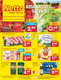 Gazetka promocyjna Netto Marken-Discount - Filial-Angebote - Gazetka - ważna od 15.07 do 15.07.2023 - strona 1 - produkty: angebot, beere, beeren, bestpreis, butter, eis, eisbergsalat, erdbeere, erdbeeren, filet, fleisch, fol epi, jacobs, jacobs krönung, kaffee, Kinder, kinder schokolade, landliebe, ndk, pils, reis, salat, Schal, Schale, schoko, schokolade, Ti, wurst, wurst in selbstbedienung, Yo, yogurette, ZTE