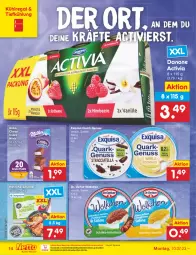 Gazetka promocyjna Netto Marken-Discount - Filial-Angebote - Gazetka - ważna od 15.07 do 15.07.2023 - strona 14 - produkty: activia, bestpreis, danone, danone activia, Dr. Oetker, eis, exquisa, hähnchenschenkel, henkel, kühlregal, milka, ndk, nuss, quark, regal, reis, schenkel, snack, Ti