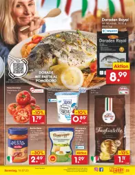 Gazetka promocyjna Netto Marken-Discount - Filial-Angebote - Gazetka - ważna od 15.07 do 15.07.2023 - strona 23 - produkty: angebot, asti, barilla, bestpreis, bio, crème fraîche, Dorade, eis, elle, fleisch, genovese, gin, kräuter, oder kräuter, parmigiano, parmigiano reggiano, pasta, pesto, reggiano, reis, rezept, rezepte, salz, tagliatelle, Ti, tomate, tomaten, ZTE