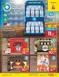 Gazetka promocyjna Netto Marken-Discount - Filial-Angebote - Gazetka - ważna od 15.07 do 15.07.2023 - strona 25 - produkty: alkohol, Alwa, angebot, asti, auer, bestpreis, bier, eis, erdinger, flasche, getränk, getränke, grapefruit, Hefe, hefeweizen, karamalz, malz, mineralwasser, natur, oder radler, pils, pilsener, premium pils, radler, rama, reis, rel, rwe, schöfferhofer, steiner, Ti, warsteiner, wasser, ZTE