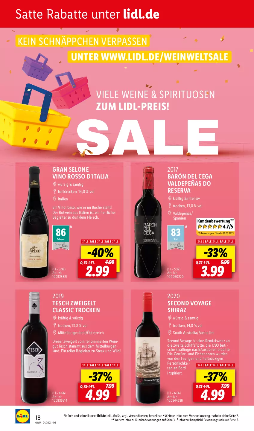 Aktueller Prospekt Lidl - Beste Weine für jeden Anlass - von 01.04 bis 30.04.2023 - strona 18 - produkty: aust, buch, eis, fleisch, gewürz, gutschein, ndk, reis, rotwein, schnäppchen, spirituosen, steak, Ti, tisch, wein, weine, Wild, Zweigelt