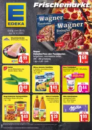 Gazetka promocyjna Edeka - Angebote der Woche - Gazetka - ważna od 14.10 do 14.10.2023 - strona 1 - produkty: auer, Bau, Bauer, Becher, braten, deutscher schnittkäse, eis, flammkuchen, flasche, frucht, fruchtjoghurt, fruchtsäfte, gurke, gurken, Hohes C, italienische pasta, joghur, joghurt, Käse, kuchen, lachs, Lachsbraten, lamm, maggi, milka, milram, Ofen, pasta, pet-flasche, pet-flaschen, pizza, reis, säfte, schnittkäse, schoko, schokolade, schwein, schweine, Schweinelachs, Spezi, steinofen, tafelschokolade, Ti, wagner, wein, weine, ZTE