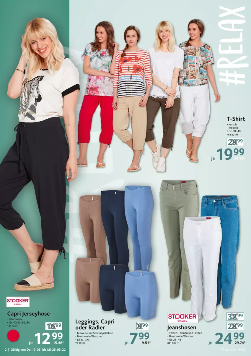 Aktueller Prospekt Selgros - Nonfood - von 19.05 bis 25.05.2022 - strona 2 - produkty: Bau, baumwolle, Cap, dell, eis, elle, gin, hose, hosen, jeans, leggings, Mode, oder radler, radler, shirt, T-Shirt, Ti, wolle