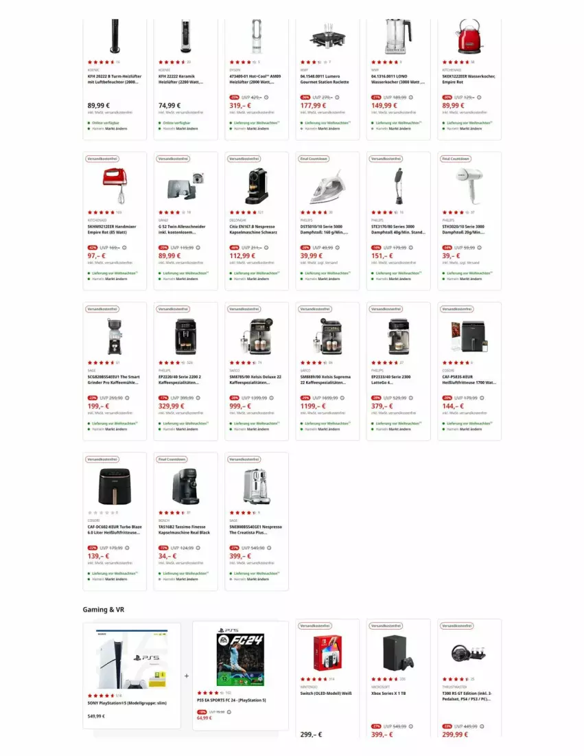 Aktueller Prospekt Media Markt - Prospekte - von 19.12 bis 31.12.2023 - strona 9 - produkty: espresso, finesse, Kapselmaschine, lack, lays, nespresso, PlayStation, sim, Sport, tassimo, Ti