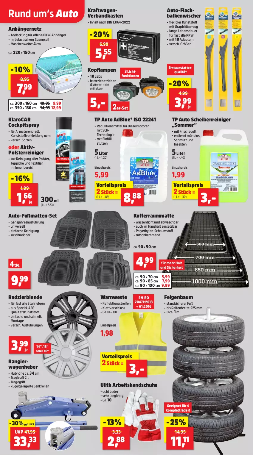 Aktueller Prospekt Thomas Philipps - von 01.09 bis 06.09.2025 - strona 7 - produkty: adapter, adblue, Anhänger, armatur, armaturen, asti, auer, auto, batterie, batterien, Bau, Brei, Diesel, eis, elle, felgen, Fußmatte, handschuhe, kleid, Kleidung, koffer, kraft, Kugel, Lampe, leds, LG, ndk, reifen, reiniger, Reinigung, reis, resa, Scheibenreiniger, schuhe, sekt, Spezi, teppich, teppiche, Ti, tisch, tragegriff, Verbandkasten, vorteilspreis, Warnweste, wasser, Weste