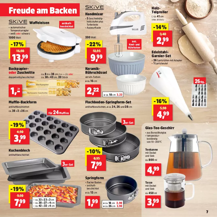 Aktueller Prospekt Thomas Philipps - von 30.09 bis 05.10.2024 - strona 7 - produkty: adapter, auto, Backform, beutel, decke, Deckel, edelstahl, eis, garnier, geschirr, handmixer, Holz, kuchen, LG, Mixer, Muffin, muffins, papier, ring, Roller, Rührschüssel, schüssel, Springform, tasse, tee, teekanne, Teigrolle, Ti, tisch, Waffeleisen, ZTE