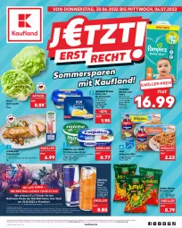 Gazetka promocyjna Kaufland - Gazetka - ważna od 06.07 do 06.07.2022 - strona 1 - produkty: angebot, angebote, Becher, beutel, butter, doppelrahmstufe, drink, eis, eisbergsalat, energy drink, exquisa, filet, fisch, frischkäse, frischkäsezubereitung, funny-frisch, für grill und pfanne, gewinnspiel, grill, grill und pfanne, iglo, Käse, LG, mam, miree, pampers, Pants, pfanne, purland, red bull, reis, Ria, salat, salz, schlemmer-filet, schwein, schweine, schweinefilet, snack, Spiele, Streichzart, Ti, und pfanne, weihenstephan, wein, weine, windeln, windeln oder pants, Yo, ZTE