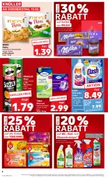 Gazetka promocyjna Kaufland - Prospekt - Gazetka - ważna od 21.02 do 21.02.2024 - strona 4 - produkty: allzweckreiniger, angebot, Bad, beutel, chips, colorwaschmittel, Discreet, eis, leine, merci, milka, pringles, reiniger, ring, schoko, schokolade, schokoladen, tee, teekanne, Ti, waschmittel, WC-Steine, weck, ZTE