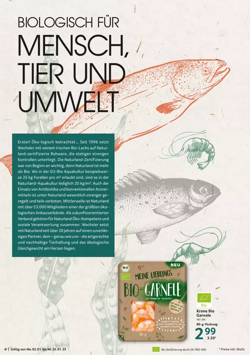 Aktueller Prospekt Selgros - Nachhaltigkeit - von 02.01 bis 25.01.2023 - strona 6 - produkty: aqua, Bau, bio, eis, elle, forelle, gin, krone, lachs, Liege, natur, naturland, reis, rel, rwe, Ti