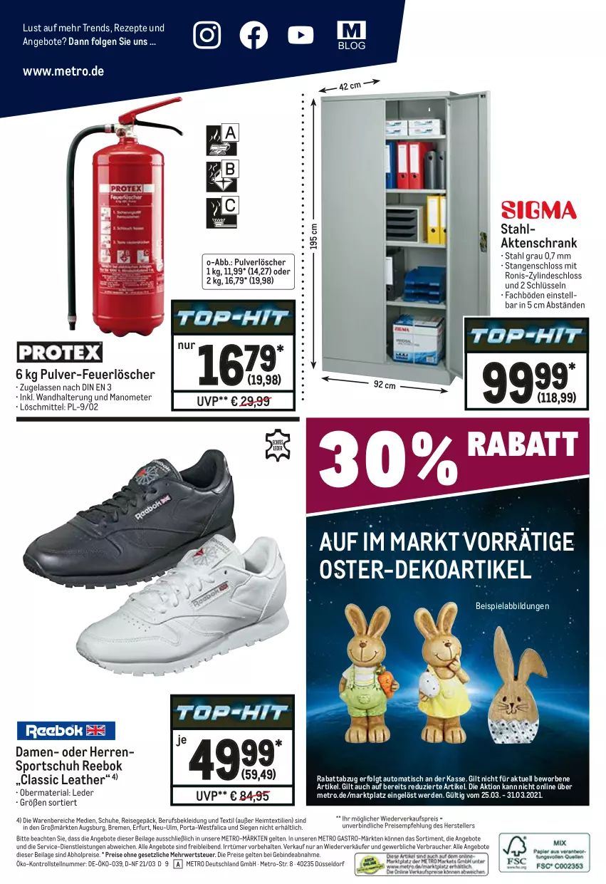 Aktueller Prospekt Metro - NonFood - von 25.03 bis 31.03.2021 - strona 16 - produkty: abholpreise, Aktenschrank, angebot, angebote, auto, beispielabbildung, eis, elle, erde, heimtextilien, ilag, kleid, Kleidung, LG, Metro, metro gastro, Rauch, Reebok, reis, rezept, rezepte, Ria, rwe, Schrank, schuhe, Sport, teller, Ti, tisch, wandhalterung