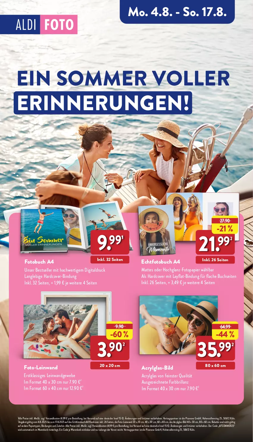 Aktueller Prospekt Aldi Nord - Von Montag - von 04.08 bis 09.08.2025 - strona 41 - produkty: angebot, auto, buch, eis, elle, Fotobuch, hochglanz, korb, LG, ndk, papier, reis, ring, Ti, tisch