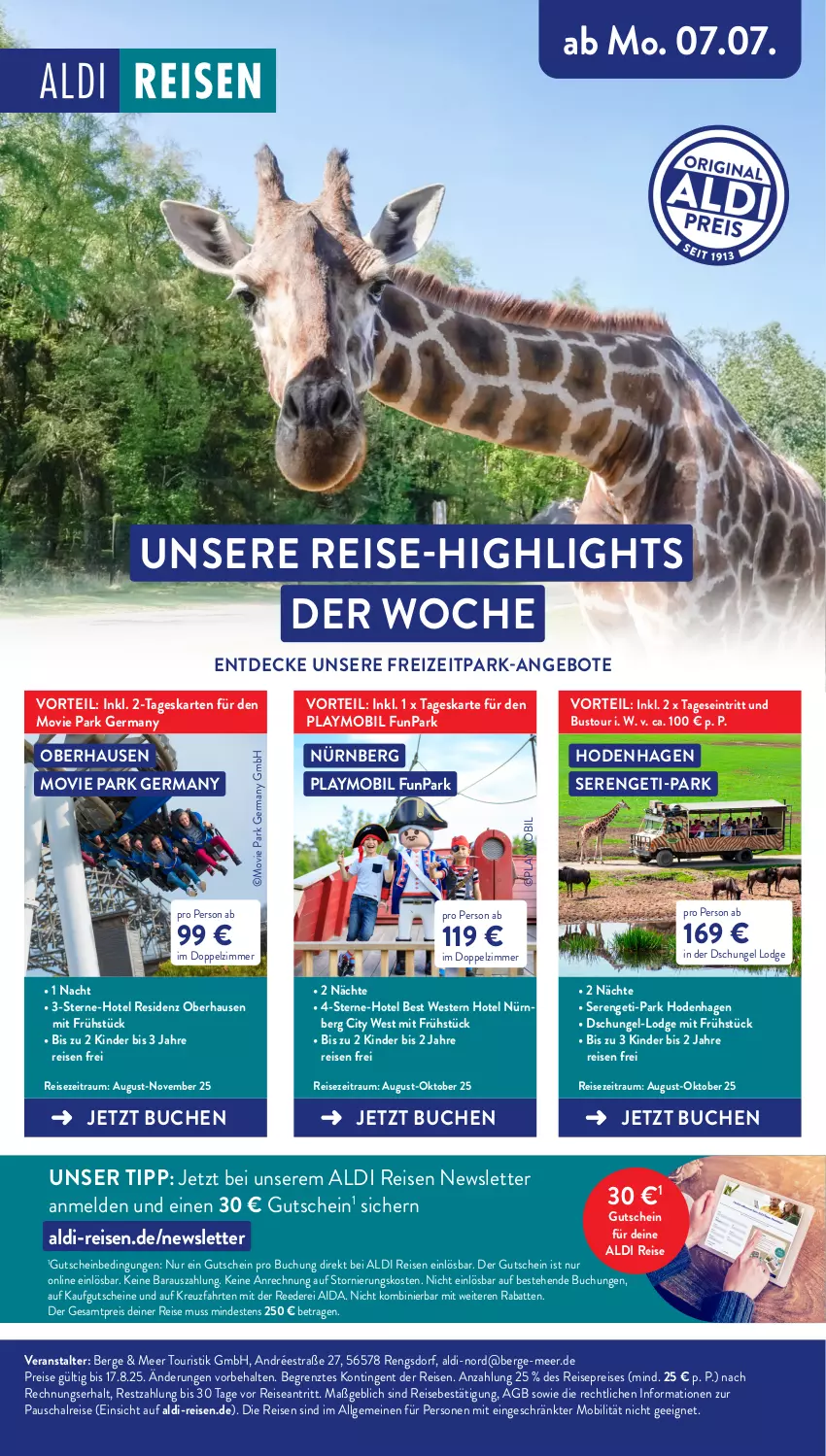 Aktueller Prospekt Aldi Nord - Von Montag - von 04.08 bis 09.08.2025 - strona 42 - produkty: aldi, angebot, angebote, buch, decke, eis, Germ, gutschein, gutscheine, Kinder, kreuzfahrten, LG, playmobil, reis, reise-highlights, Schal, Ti, Weste, ZTE