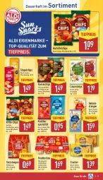 Gazetka promocyjna Aldi Nord - Von Montag - Gazetka - ważna od 09.08 do 09.08.2025 - strona 13 - produkty: aldi, auer, beutel, chips, cracker, eis, kartoffel, kartoffelchips, linsen, meersalz, reis, salz, Salzstange, Salzstangen, Schal, Schale, Spezi, Ti, tiefpreis