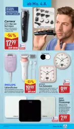 Gazetka promocyjna Aldi Nord - Von Montag - Gazetka - ważna od 09.08 do 09.08.2025 - strona 17 - produkty: akku, ambia, auto, Bad, batterie, deka, dell, elle, epilierer, gin, ladekabel, Mode, Personenwaag, personenwaage, rasierer, Ria, rwe, Schal, Ti, tisch, uhr, usb, Waage, wanduhr, ZTE