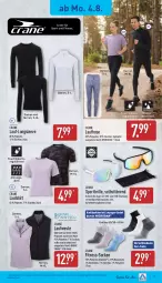 Gazetka promocyjna Aldi Nord - Von Montag - Gazetka - ważna od 09.08 do 09.08.2025 - strona 19 - produkty: asti, Bau, baumwolle, beutel, bio, Brille, eis, Finish, gin, hose, Laufhose, Laufshirt, roba, shirt, socken, Sport, Sportbrille, Ti, tisch, wasser, Weste, wolle, ZTE