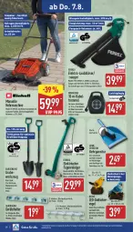 Gazetka promocyjna Aldi Nord - Von Montag - Gazetka - ważna od 09.08 do 09.08.2025 - strona 24 - produkty: batterie, batterien, Behälter, Brei, bürste, bürsten, dell, Draht, eis, Elektro, elle, ferrex, garnitur, gin, Kehrgarnitur, kraft, Mode, reiniger, Ria, sac, säge, Schal, schultergurt, Spaten, steckdose, Ti, trommel, werkzeug, ZTE