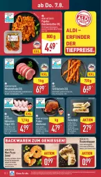 Gazetka promocyjna Aldi Nord - Von Montag - Gazetka - ważna od 09.08 do 09.08.2025 - strona 28 - produkty: aldi, backwaren, bio, braten, brot, cheddar, Donut, eis, ente, geback, gewürz, grill, grillfackeln, hähnchenflügel, Hefe, jalapeño, mozzarella, nacho, paprika, pizza, Pizzateig, pute, reis, rel, schwein, schweine, schweinerücken, Soße, steak, steaks, Ti, tiefpreis, tomate, tomaten, tortilla, tortillas, wein, weine, Zelt