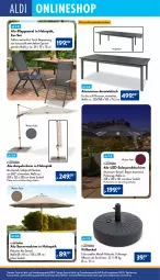 Gazetka promocyjna Aldi Nord - Von Montag - Gazetka - ważna od 09.08 do 09.08.2025 - strona 32 - produkty: alu-klappsessel, ampelschirm, eis, Garten, gartenmöbel, Holz, klappsessel, latte, LG, möbel, ndk, reis, rum, Schal, Schale, sessel, sonnenschirm, Spezi, Sport, Ti, tisch, wasser, WICK