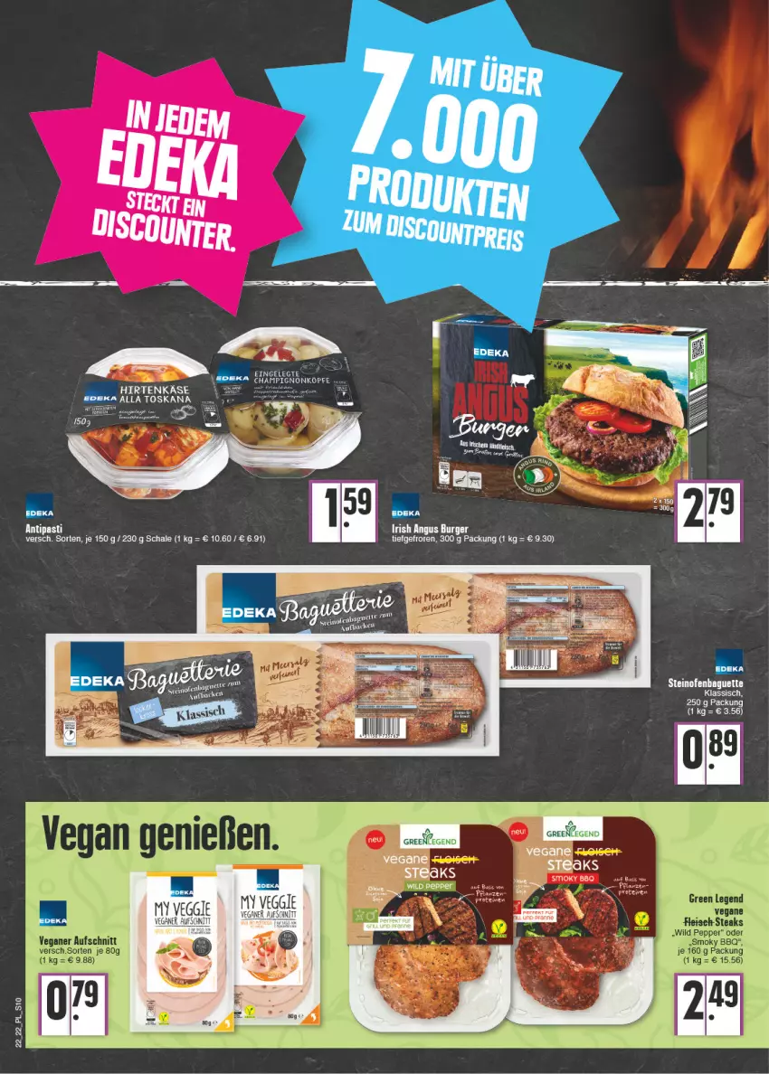 Aktueller Prospekt E Center - Angebote der Woche - von 30.05 bis 04.06.2022 - strona 10 - produkty: antipasti, asti, baguette, burger, champignon, deka, hirtenkäse, Käse, Ofen, Schal, Schale, steinofen, tee, Ti, Wild