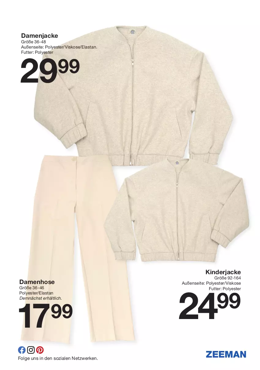 Aktueller Prospekt Zeeman - Prospekte - von 14.09 bis 20.09.2024 - strona 11 - produkty: hose, Jacke, Kinder, LG